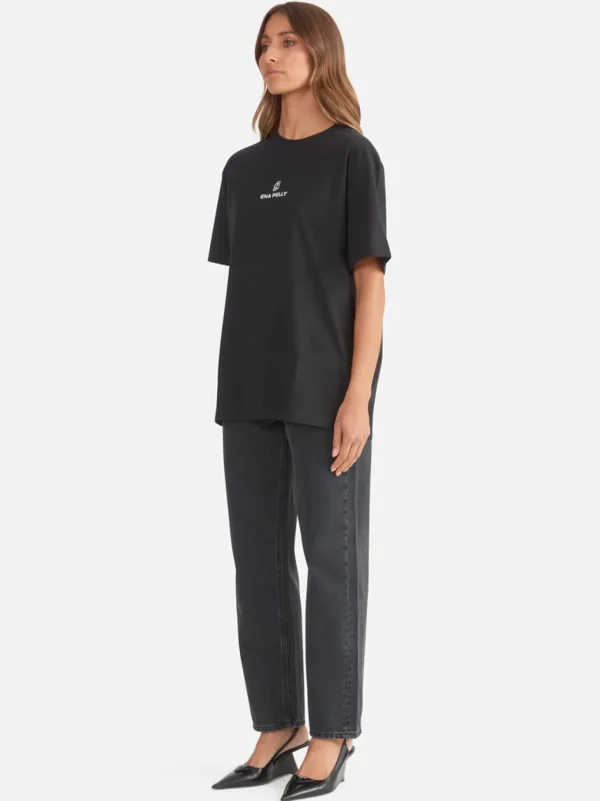 Ena Pelly Lexi Monogram Tee- Black