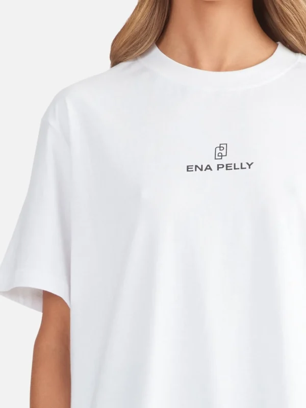 Ena Pelly Lexi Monogram Tee White