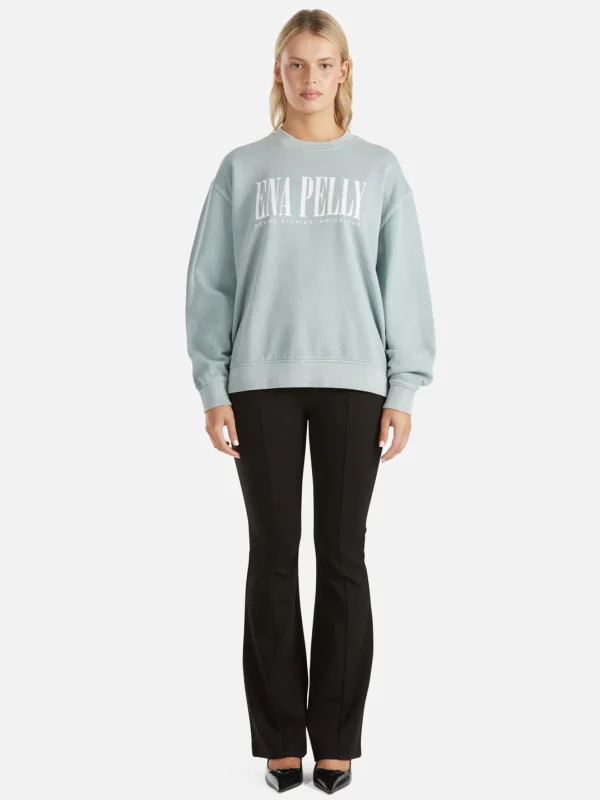 Ena Pelly Lilly Oversized Sweater City - Seafoam Wash