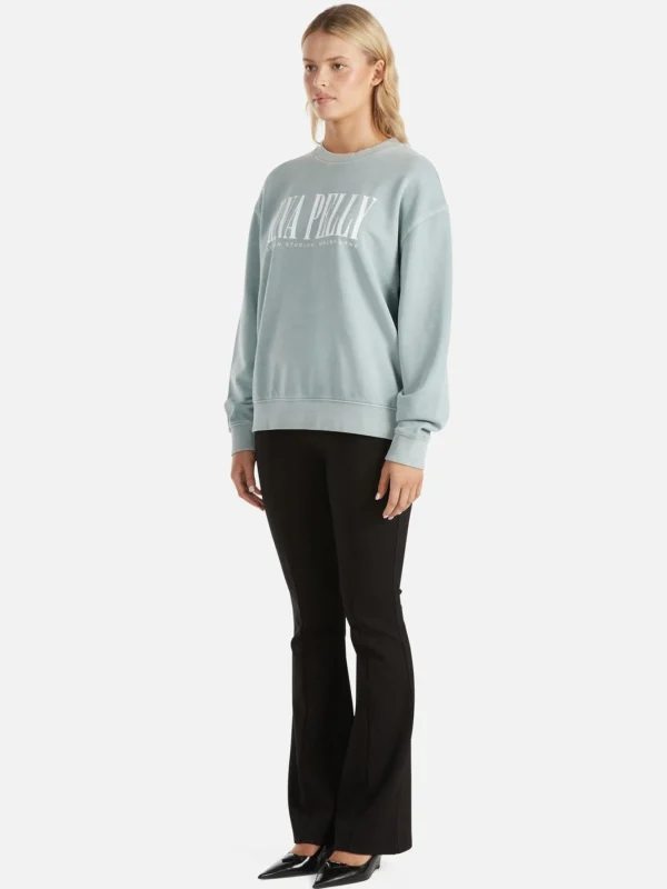 Ena Pelly Lilly Oversized Sweater City - Seafoam Wash