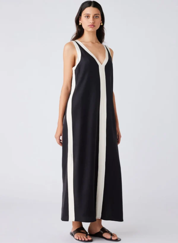 Esmaee Monochrome Dress - Black/Cream