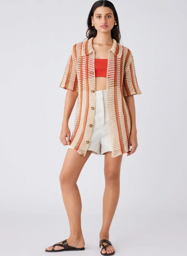 Esmaee Saint Tropez Shirt - Natural Stripe