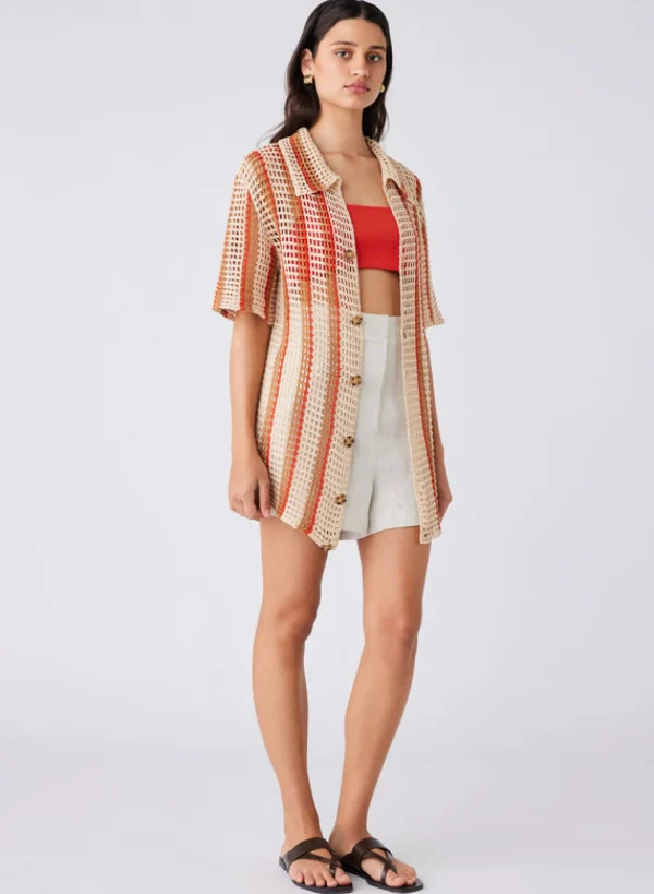 Esmaee Saint Tropez Shirt - Natural Stripe