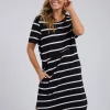 Foxwood Bay Stripe Dress- Black/White Stripe