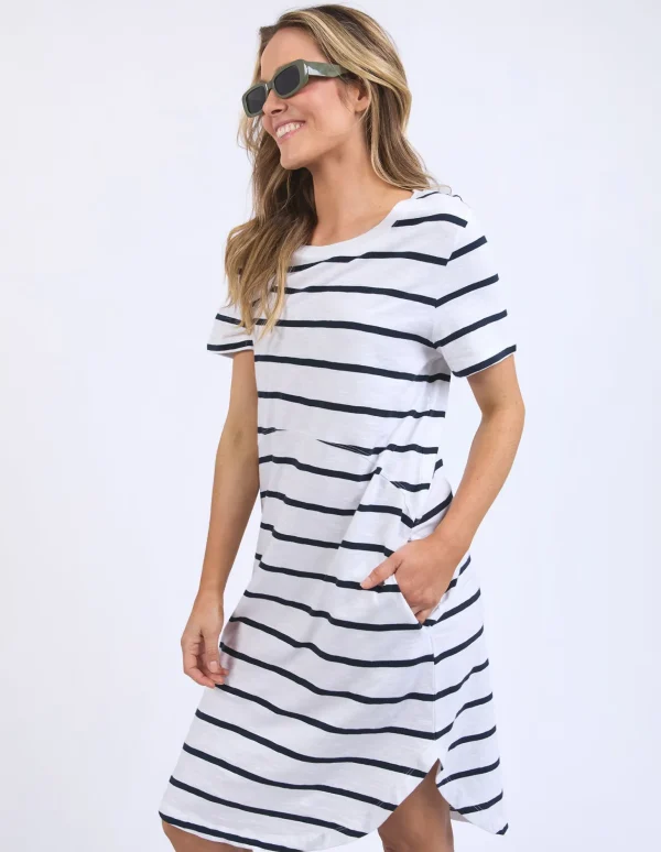 Foxwood Bay Stripe Dress - Navy