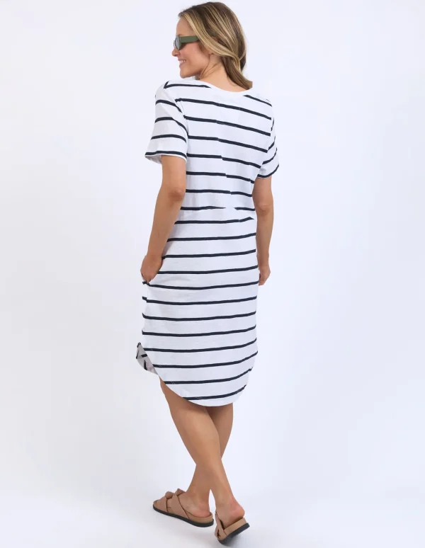 Foxwood Bay Stripe Dress - Navy