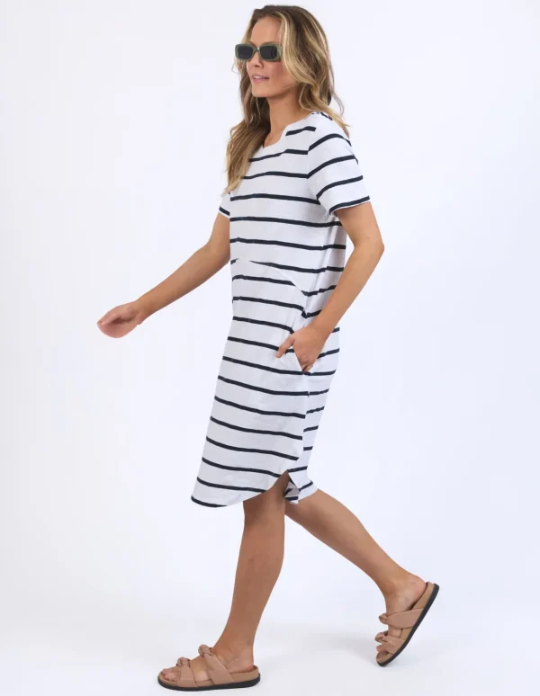 Foxwood Bay Stripe Dress - Navy