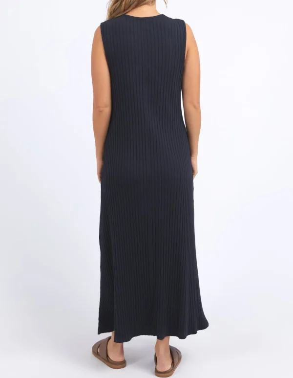 Foxwood Pippa Rib Dress Navy - Dark Sapphire