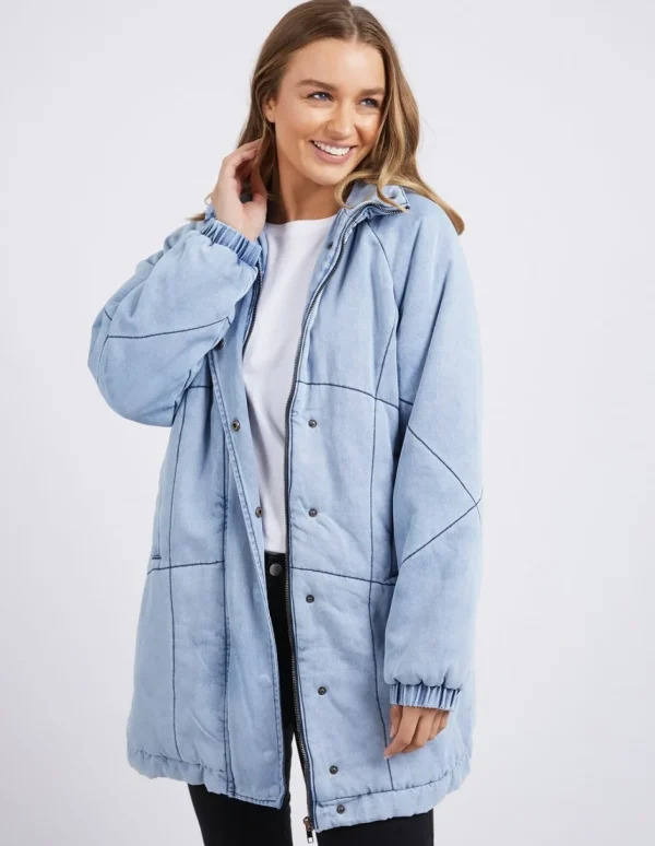 Foxwood Rosalee Longline Jacket - Light Blue