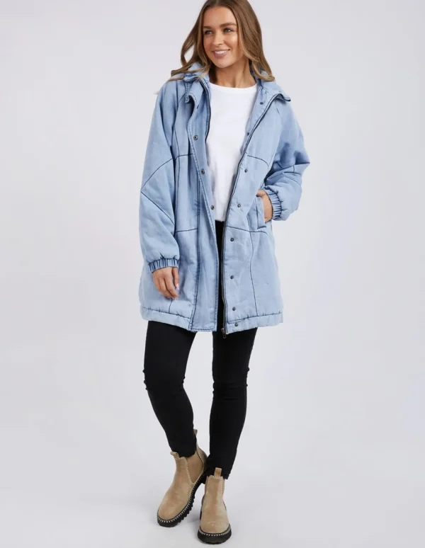 Foxwood Rosalee Longline Jacket - Light Blue