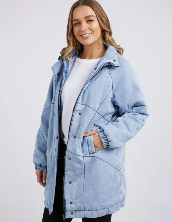 Foxwood Rosalee Longline Jacket - Light Blue