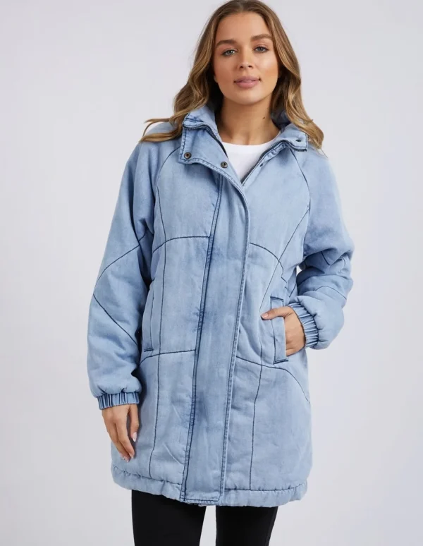 Foxwood Rosalee Longline Jacket - Light Blue