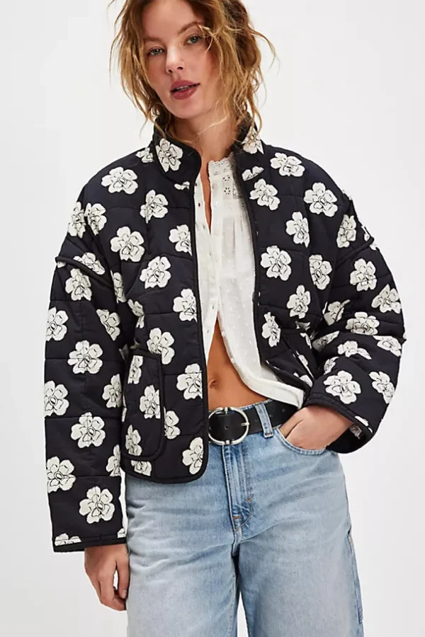 Free People Chloe Jacket - Night Blooms