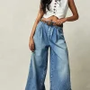 Free People Equinox Denim Trouser - Open Sky