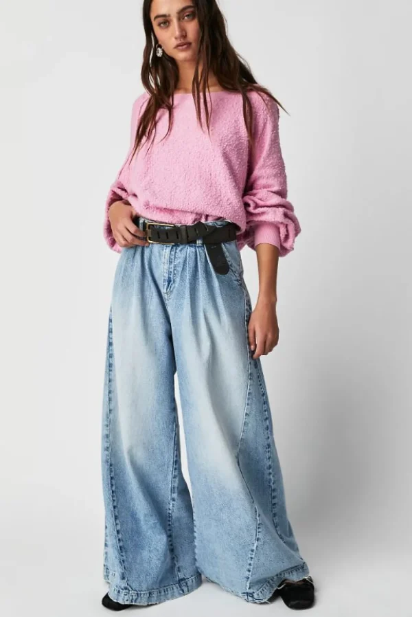 Free People Equinox Denim Trouser - Open Sky