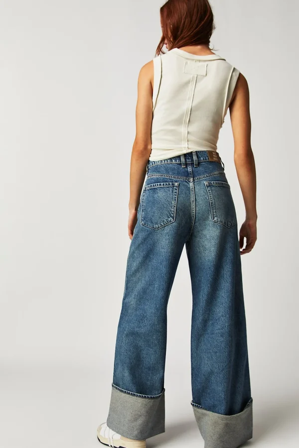 Free People Final Countdown Mid Rise Jean