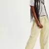 Free People Hadley Poplin Pant - Khaki Chino