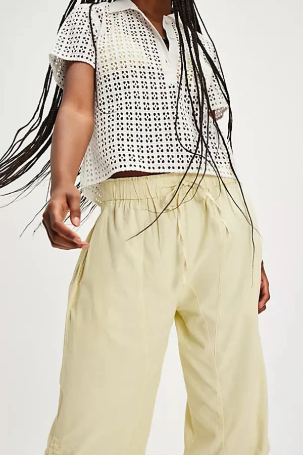 Free People Hadley Poplin Pant - Khaki Chino