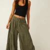 Free People In Paradise Wide Leg Pant - Dried Basil