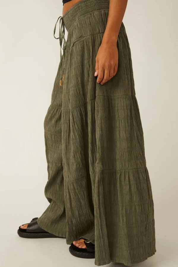 Free People In Paradise Wide Leg Pant - Dried Basil