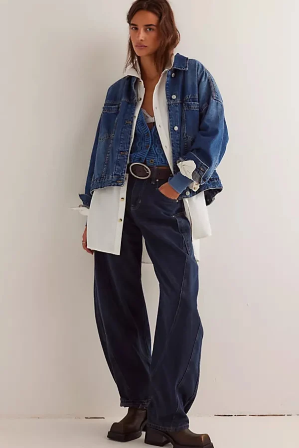 Free People Opal Swing Denim Jacket - Got The Blues