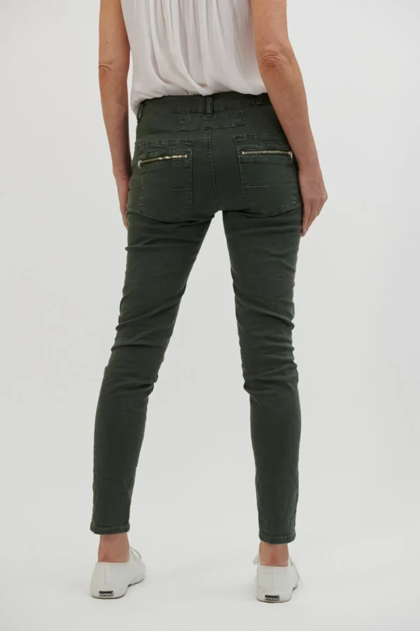 Italian Star Button Jean - Military