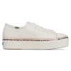 Keds Triple Up Leather Leopard Stripe - White/Tan