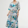 Kinney Ellis Dress - Cyan Patchwork