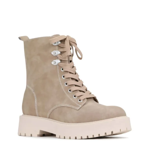 Los Cabos Raine Lace Up Boot - Taupe