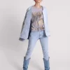 One Teaspoon Blue Space Teddy Throwover Denim Jacket