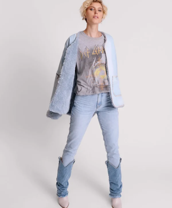 One Teaspoon Blue Space Teddy Throwover Denim Jacket