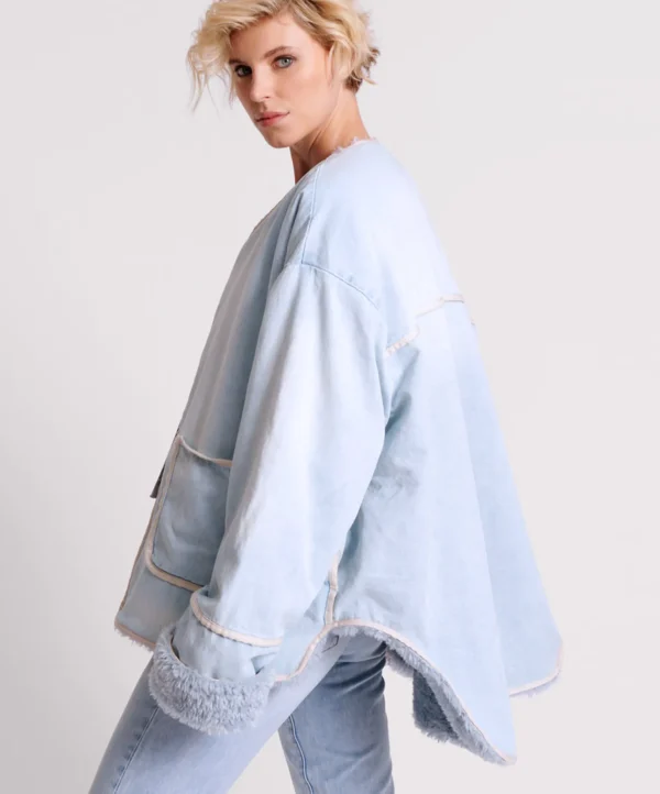 One Teaspoon Blue Space Teddy Throwover Denim Jacket