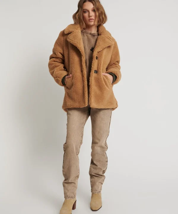 One Teaspoon Tan Teddy Coat