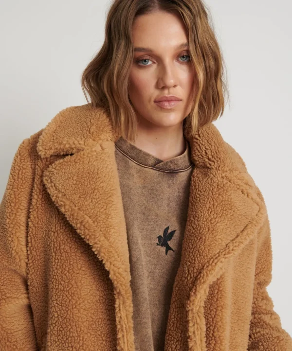 One Teaspoon Tan Teddy Coat