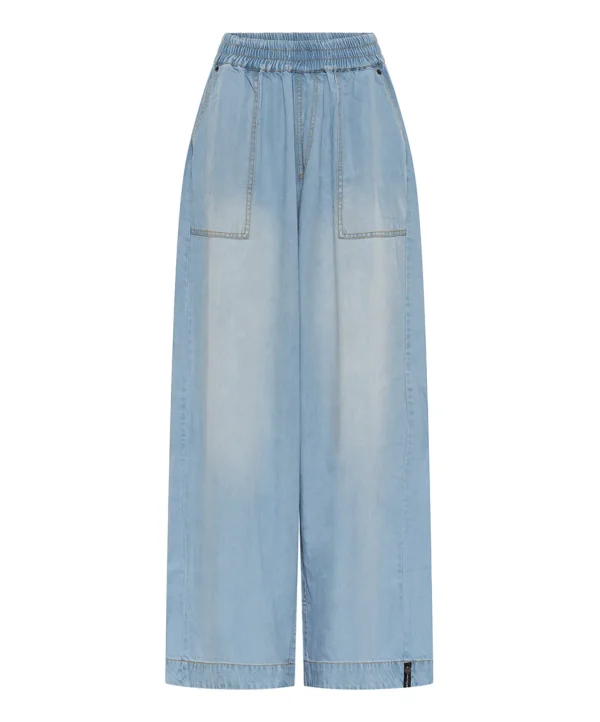 One Teaspoon Tencel Parachute Pants - Soft Blue