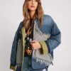 One Teaspoon Wadded Jacket - Memphis Light Star Denim