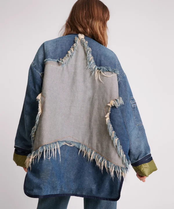 One Teaspoon Wadded Jacket - Memphis Light Star Denim