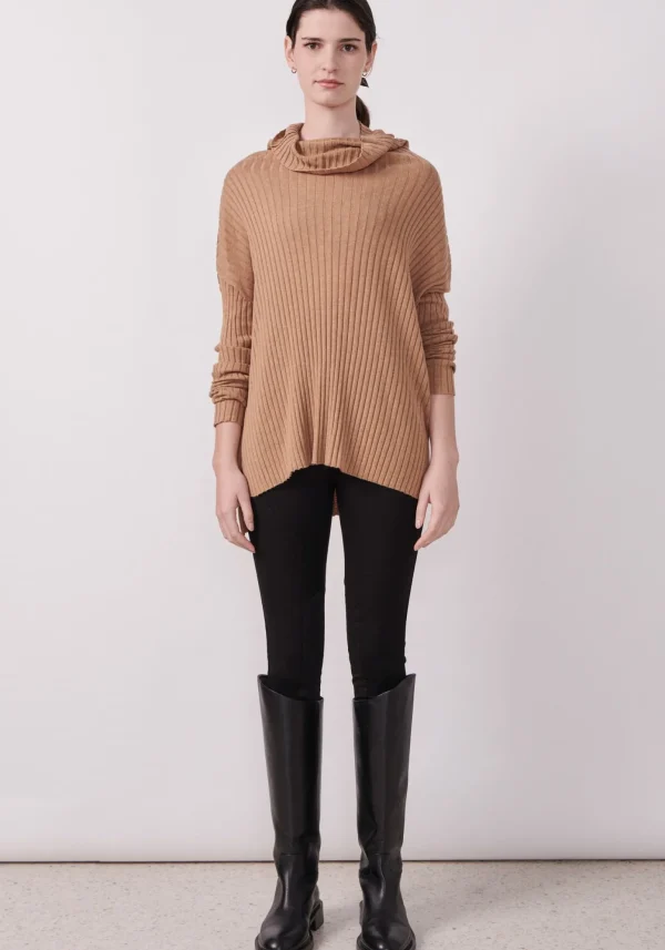 POL Cirelle Ribbed Rollneck- Fox