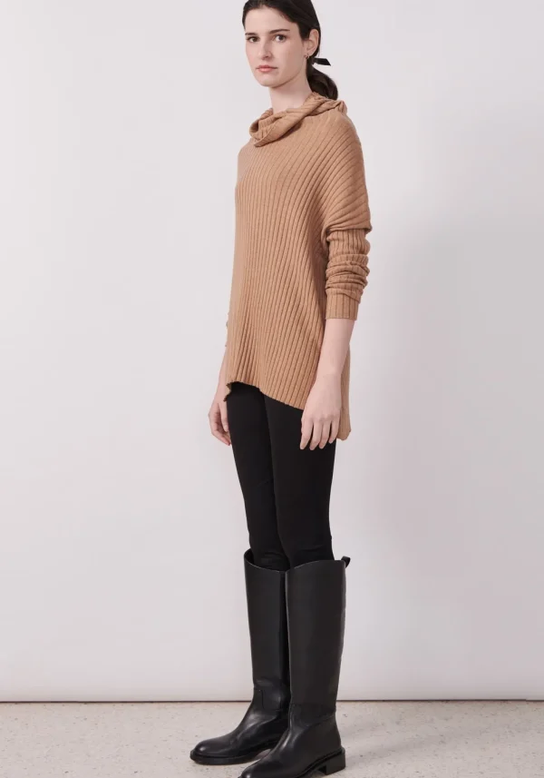 POL Cirelle Ribbed Rollneck- Fox