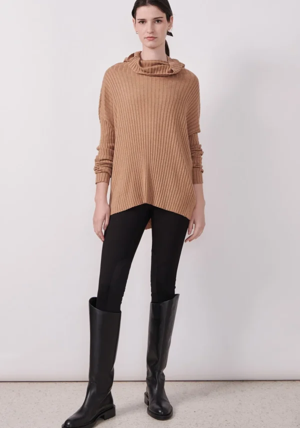 POL Cirelle Ribbed Rollneck- Fox