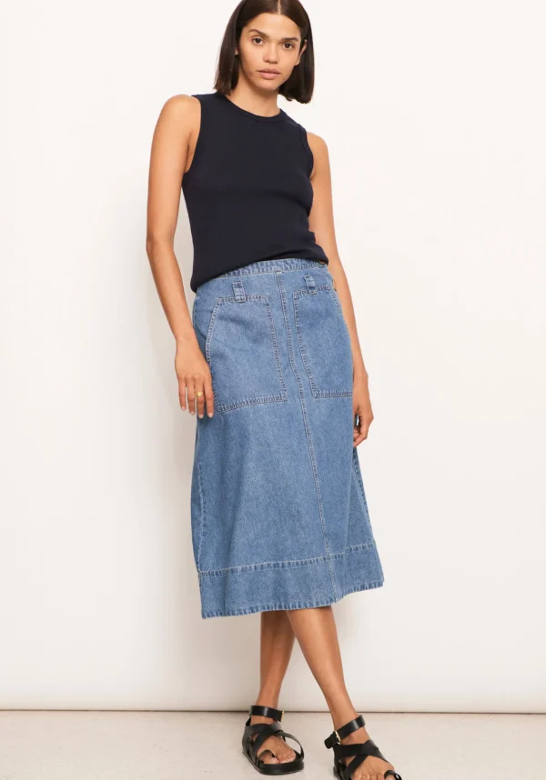 Raydel Denim Skirt- Light Wash