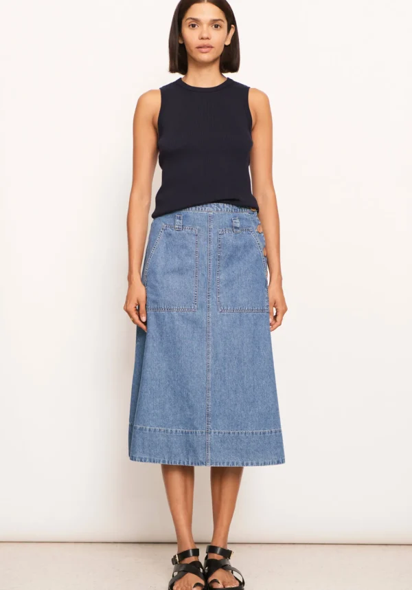 Raydel Denim Skirt- Light Wash