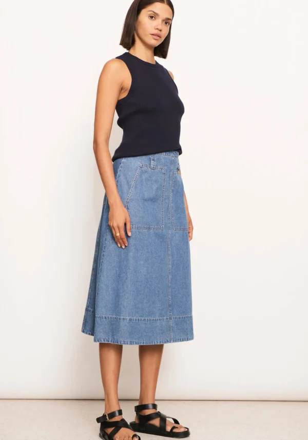 Raydel Denim Skirt- Light Wash