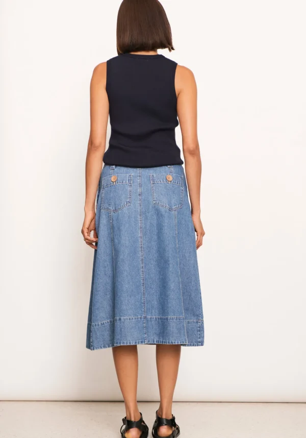 Raydel Denim Skirt- Light Wash