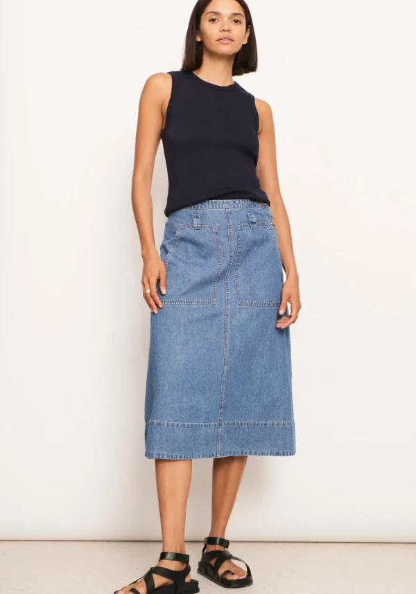 Raydel Denim Skirt- Light Wash