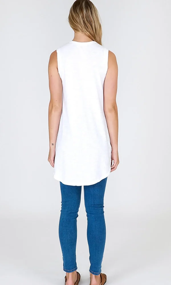 3rd Story Madison Tank - White