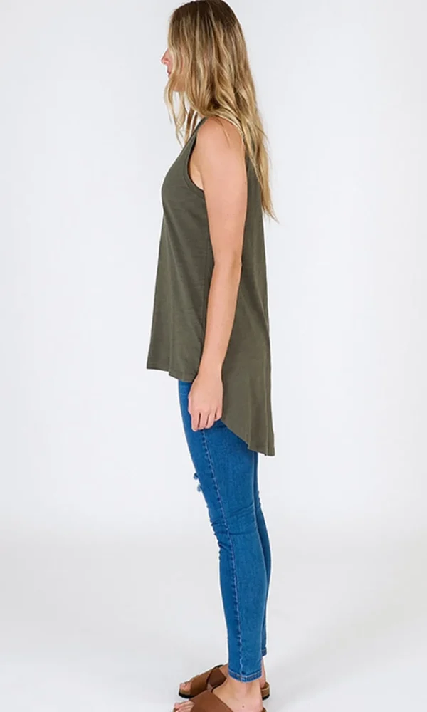 3rd Story Madison Tank Khaki