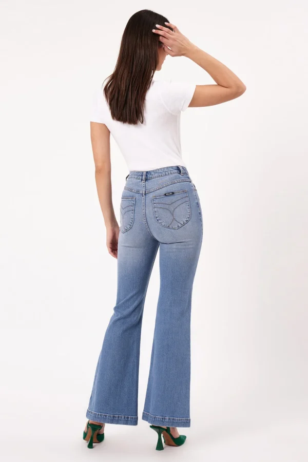 Rolla's Eastcoast Flare Kate - Mid Vintage Blue