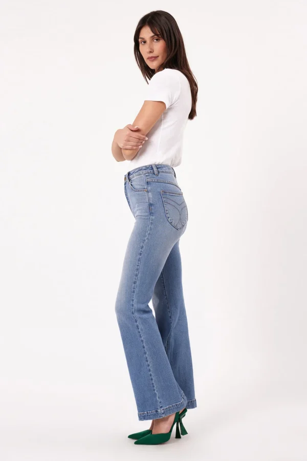 Rolla's Eastcoast Flare Kate - Mid Vintage Blue