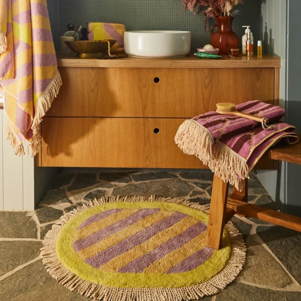 Sage & Clare Jarita Bath Mat - Mauve